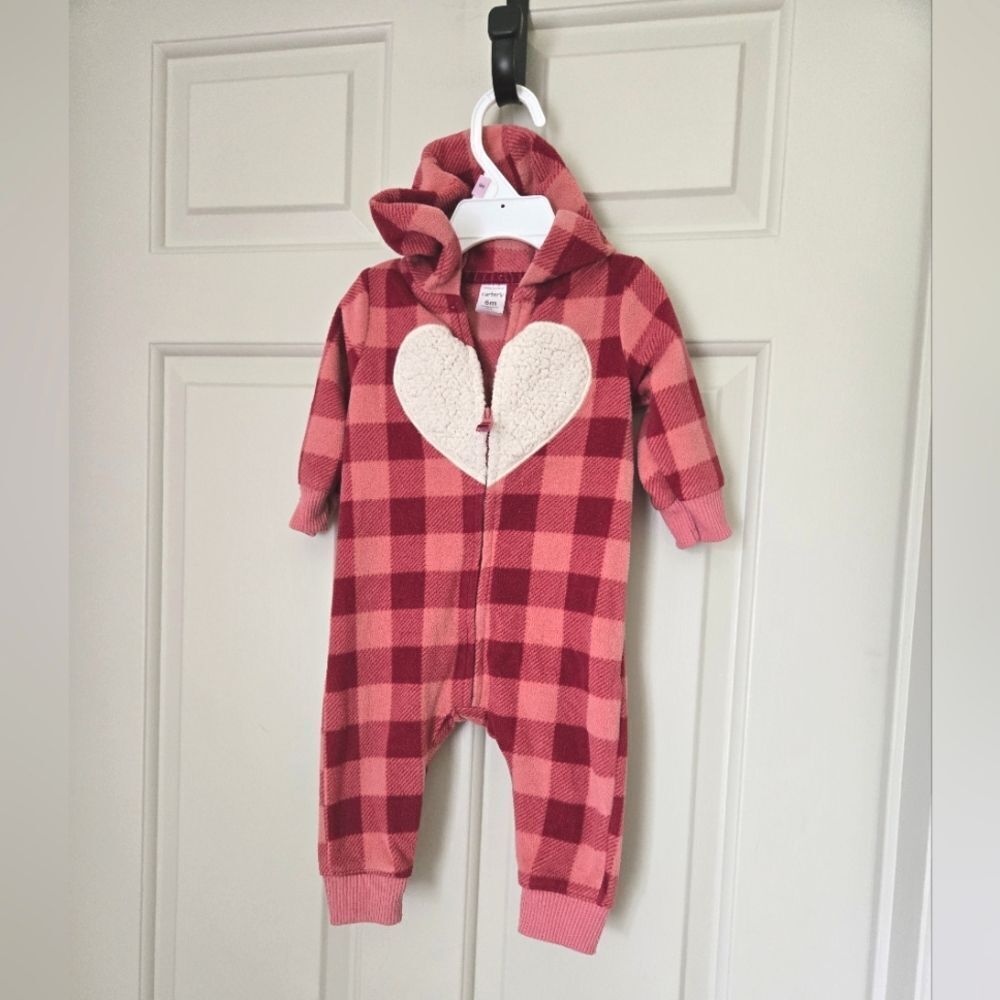 2/$30 Carters Fleece Jumpsuit Size 6m